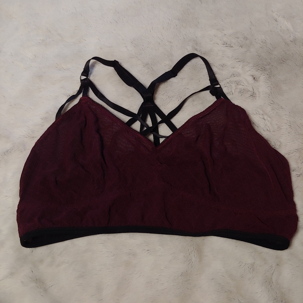 Maroon Mesh Torrid Bralette